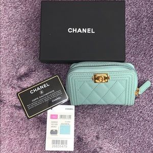 Boy Chanel Zip Coin Purse - calfskin